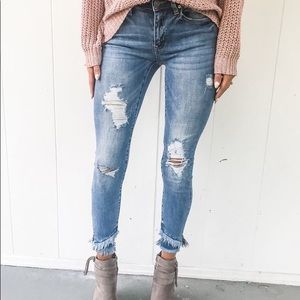 Kancan double fray pants